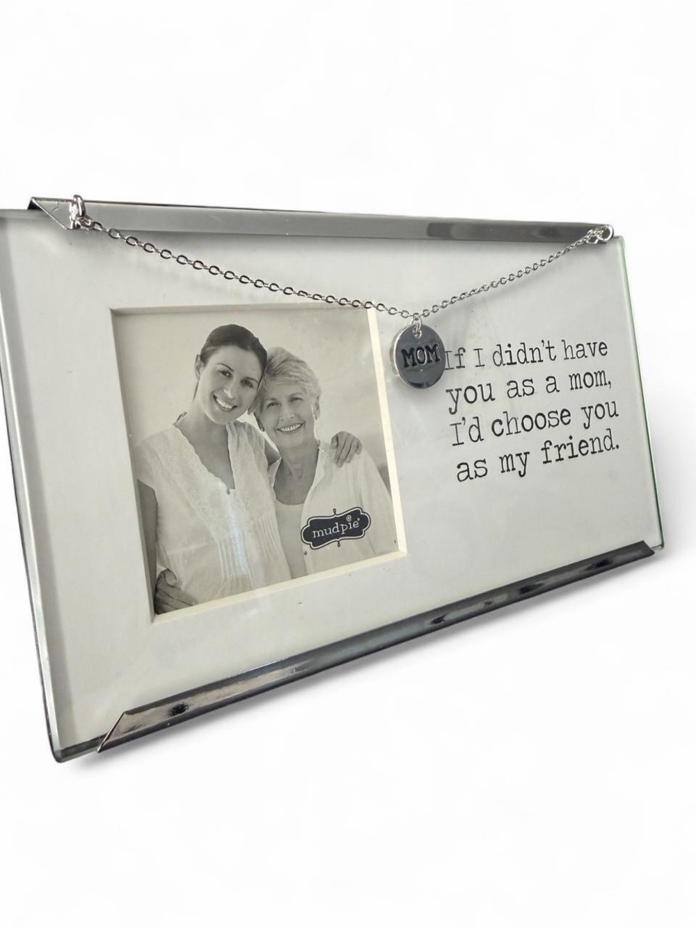 Mudpie Motherhood Silver Accent Photo Picture Frame